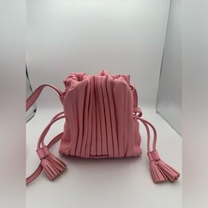 Fossil Rayna Drawstring Crossbody Pink Purse blush bag
